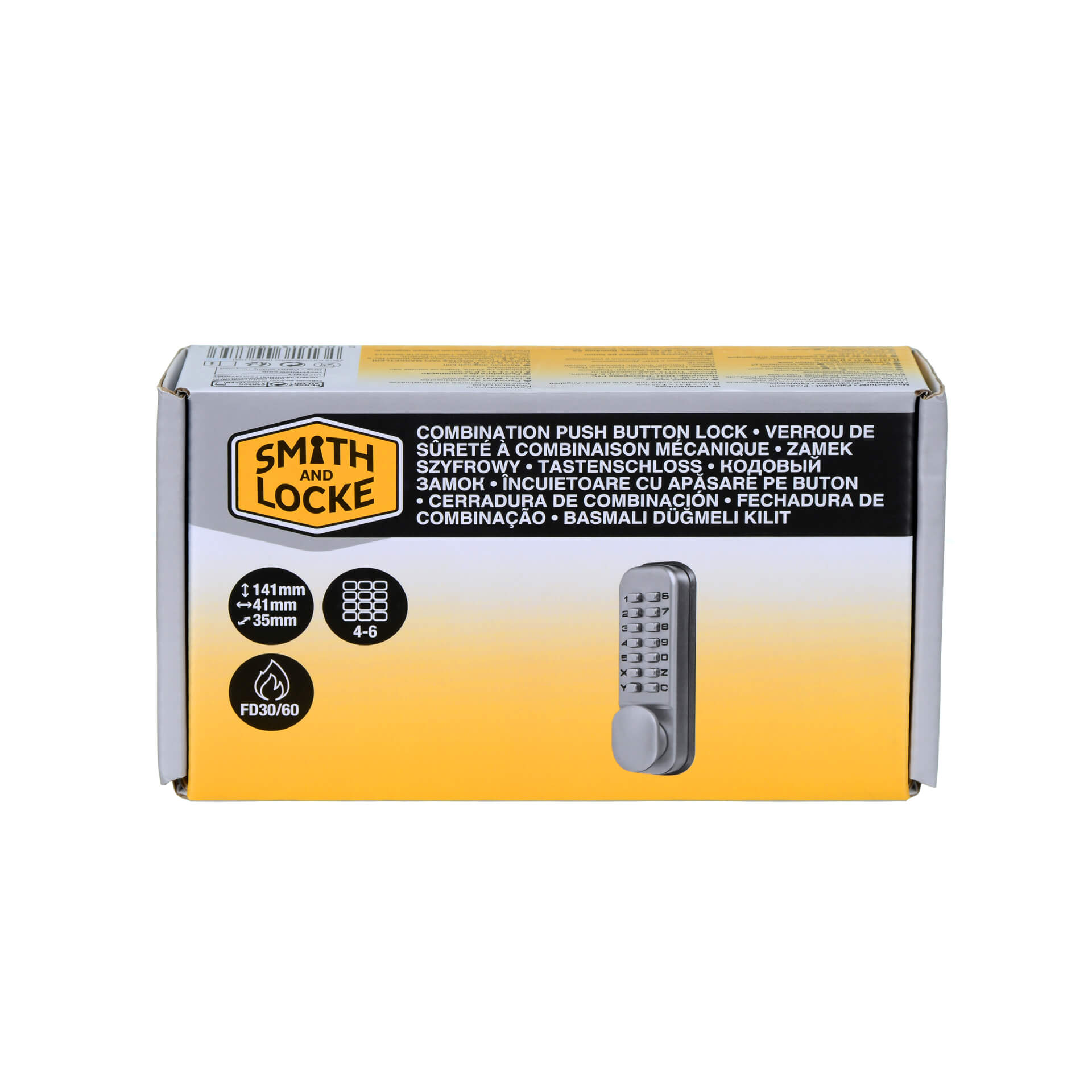 Smith & Locke Medium Duty Push-Button Lock (Digi Lock)