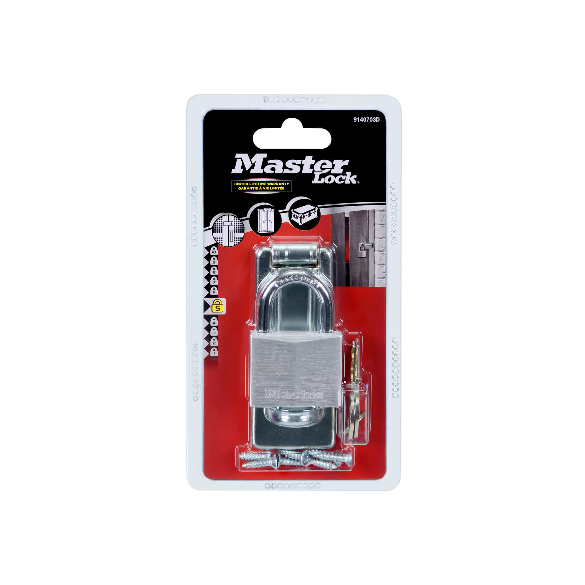 Master Lock Padlock & Hasp Silver 89MM